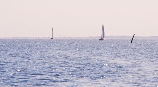 Die Orenga segelnd im Fahrwasser Nordöstlich von Aero.